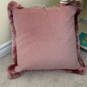 Pink Velvet Throw Pillow